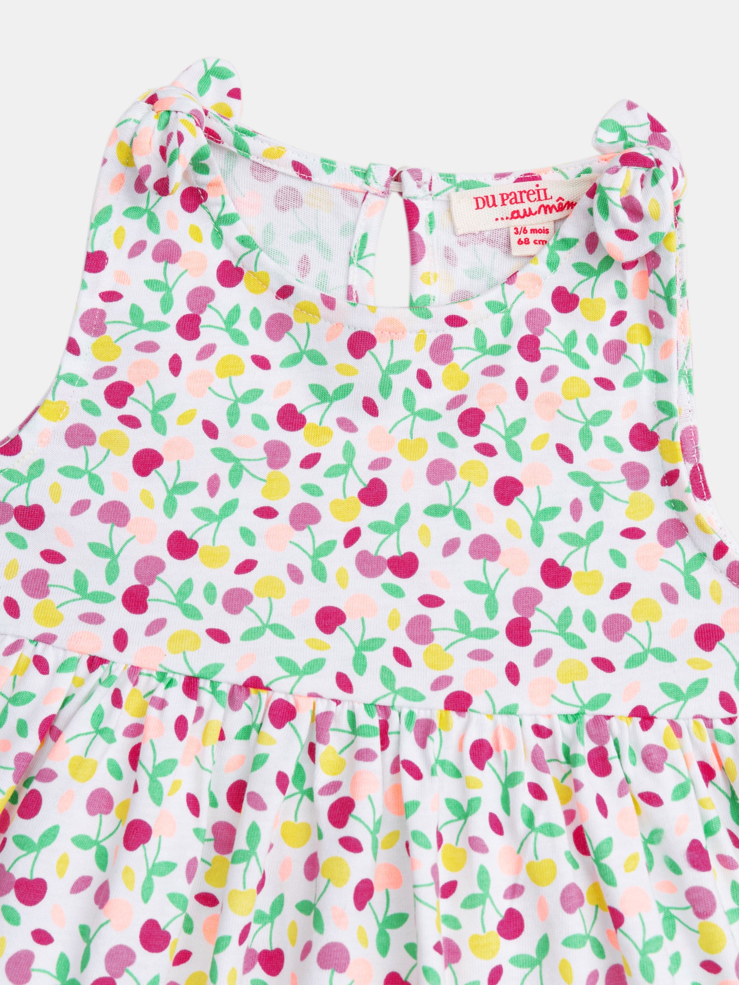 Robe multicolore à imprimé cerises pour bébé fille