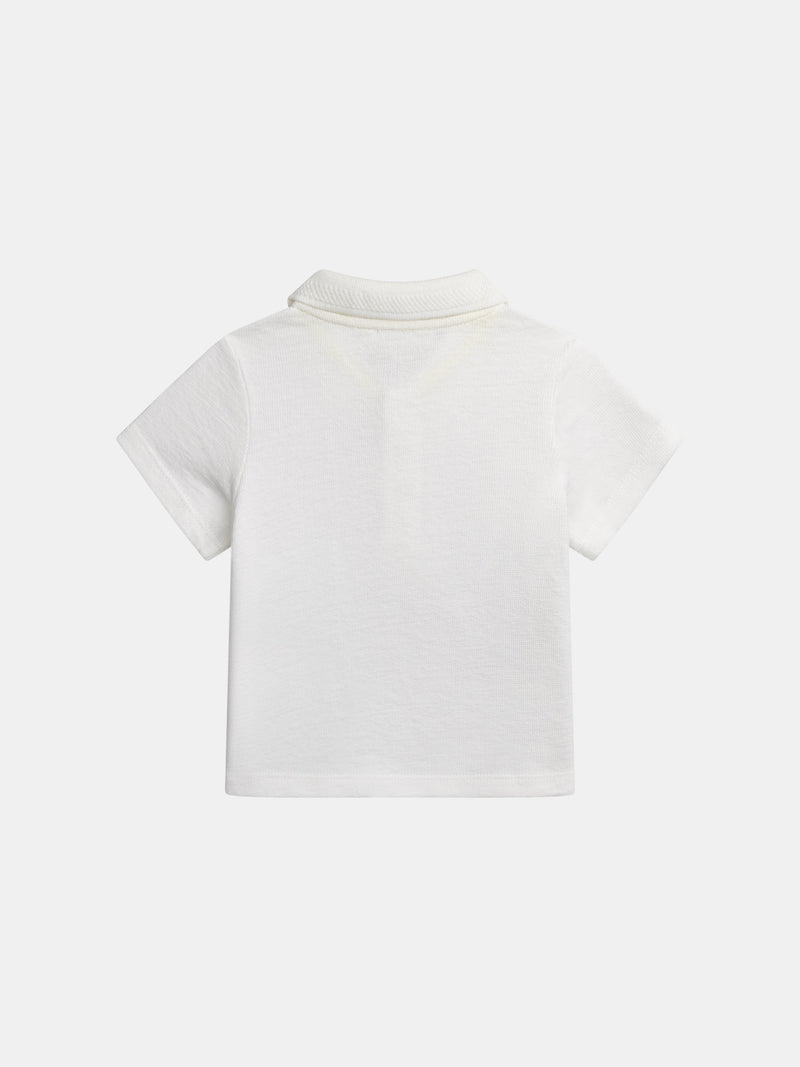Polo écru avec broderie Palmier pour bébé garçon