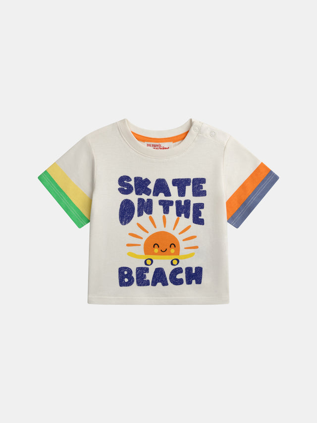 T-shirt à manches courtes "Skate on the Beach" pour bébé garçon