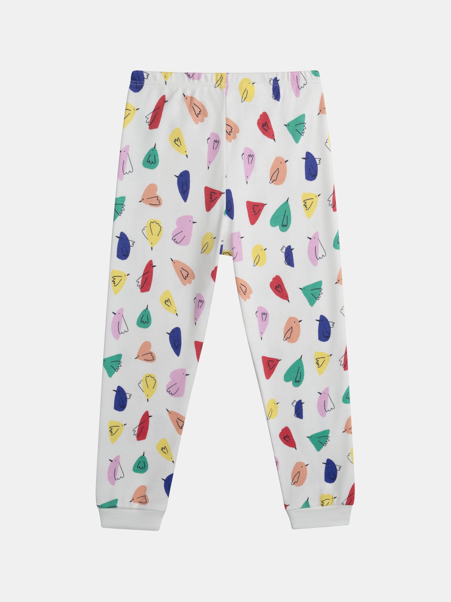 Pyjama écru imprimé all-over oiseaux pour fille