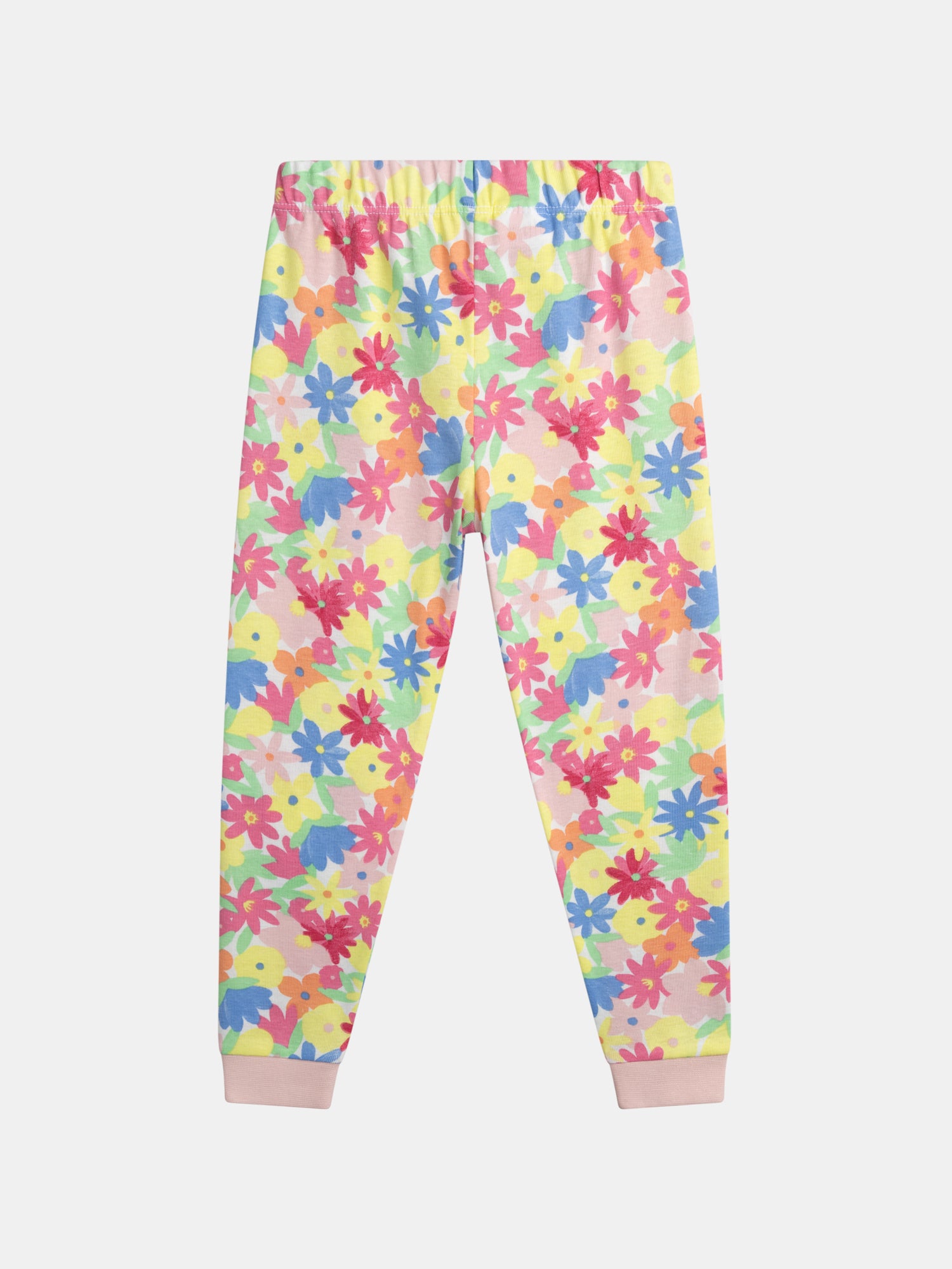 Pyjama long avec imprimé intégral "fleurs multicolores" pour enfant fille