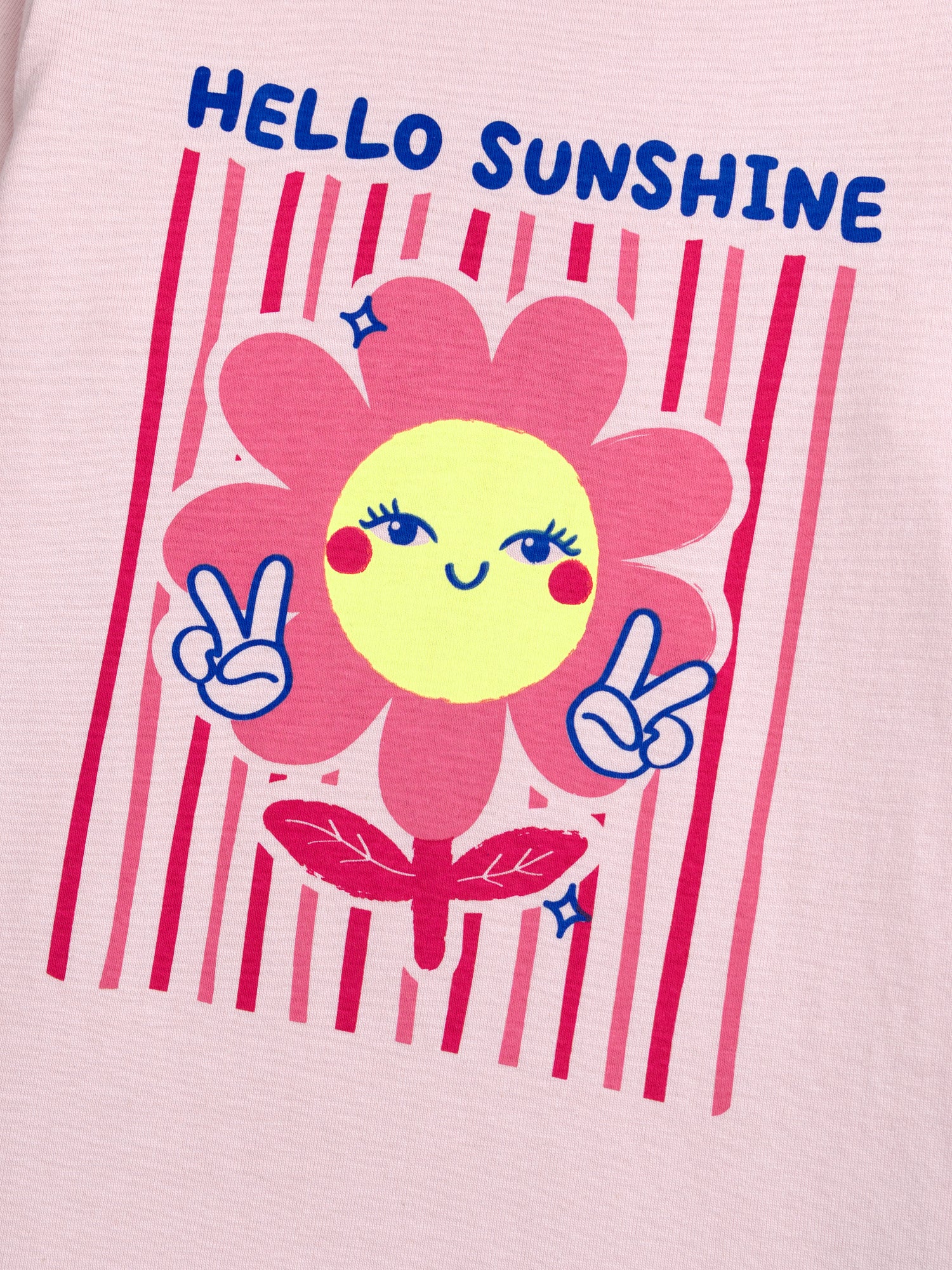 Pyjama long rose  "Hello Sunshine" pour enfant fille