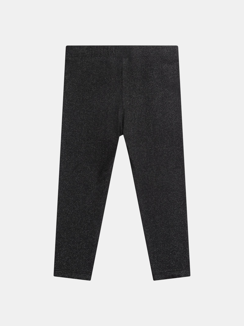 Legging gris foncé pailleté pour fille