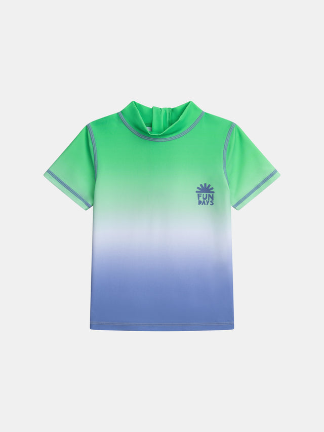 Tee shirt de bain UPF 50+ tie&dye bicolore pour garçon