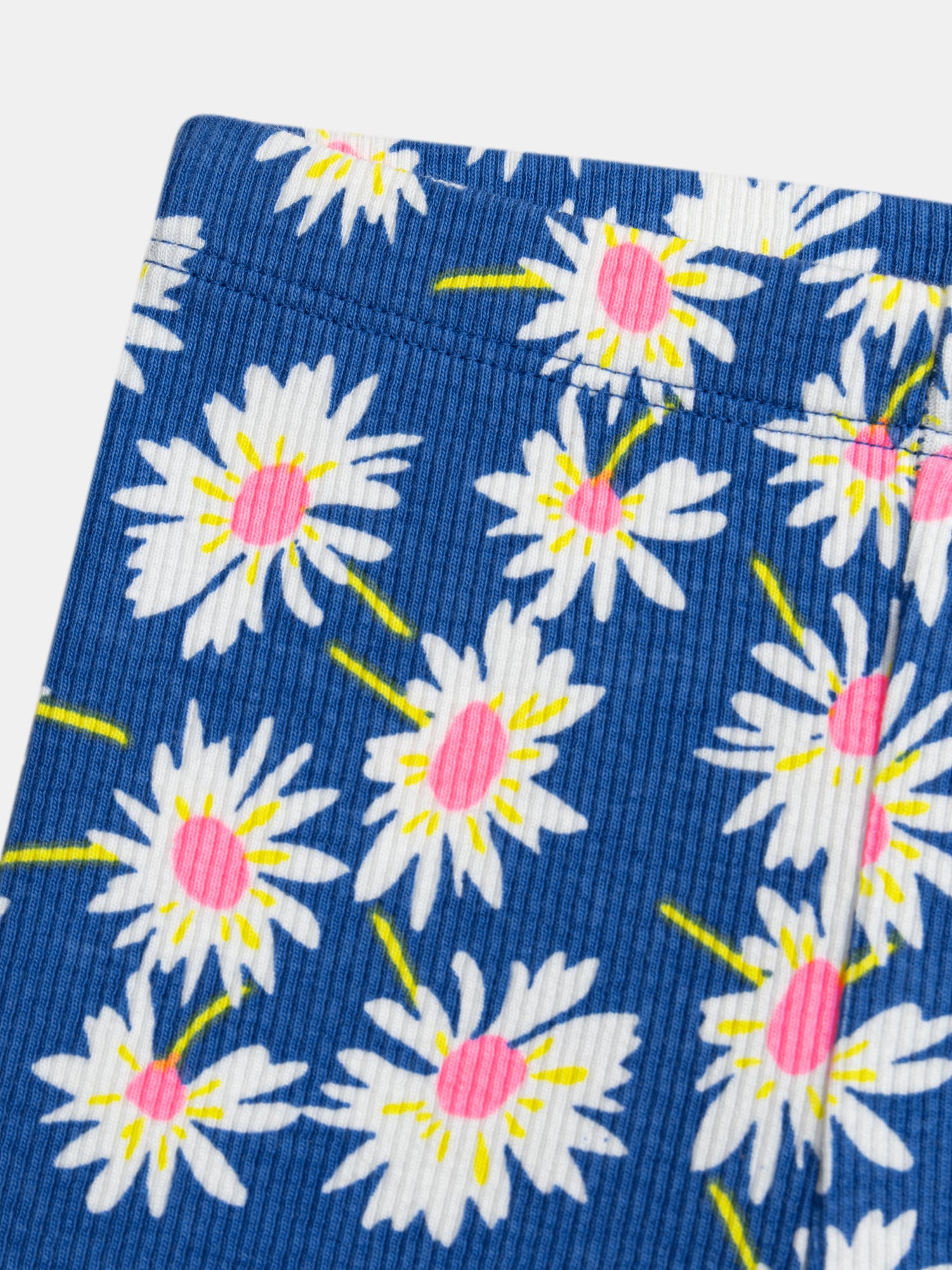 Cycliste bleu à fleurs pour bébé fille