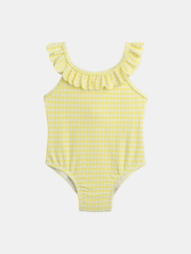 Maillot de bain 1 pièce jaune pour bébé fille