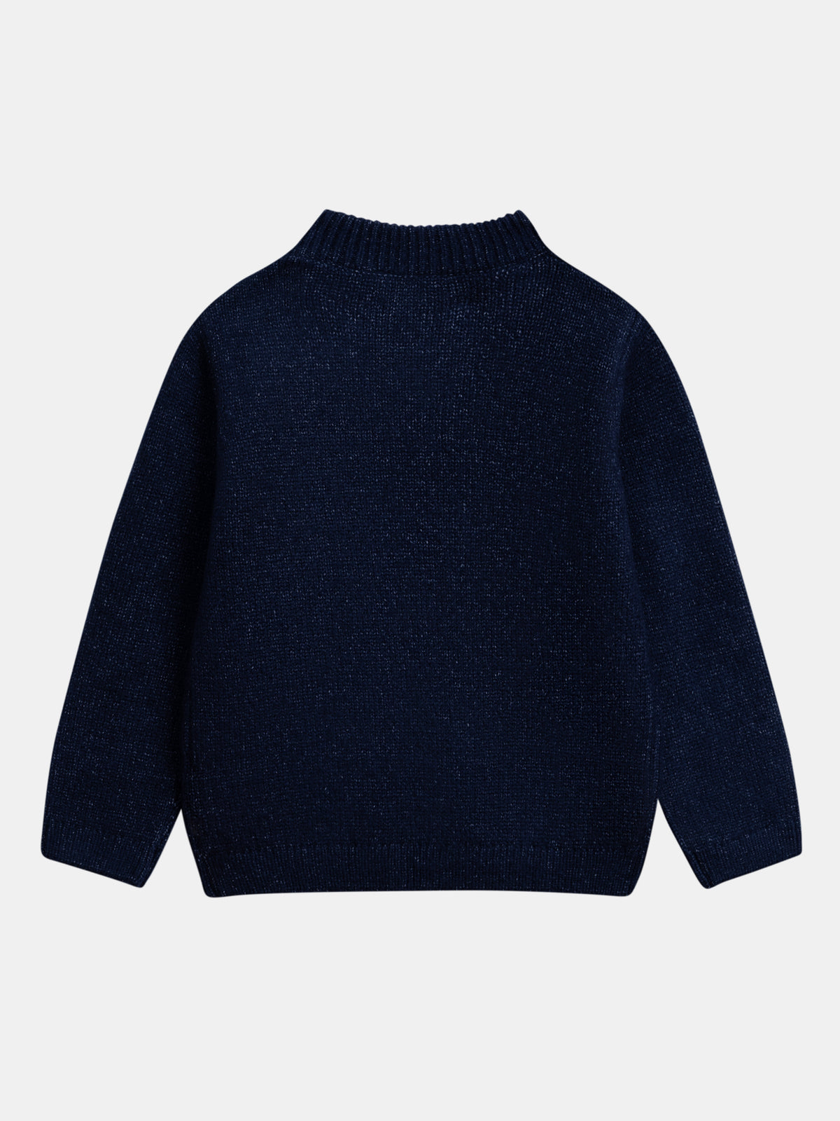 Pull bleu foncé à col montant pour garçon