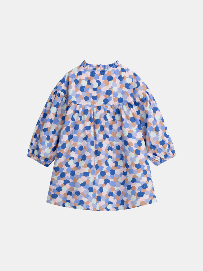 Robe imprimée à col volanté pour bébé fille