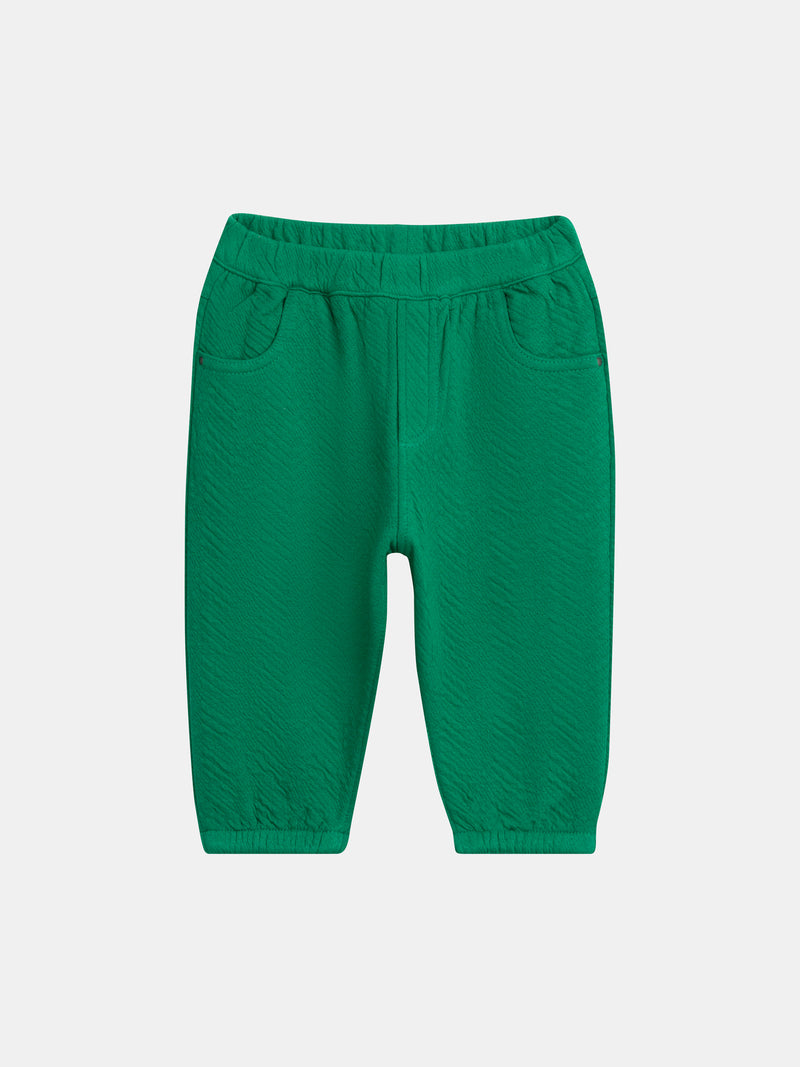 Pantalon vert gazon "ARTY SCHOOL" pour bébé garçon