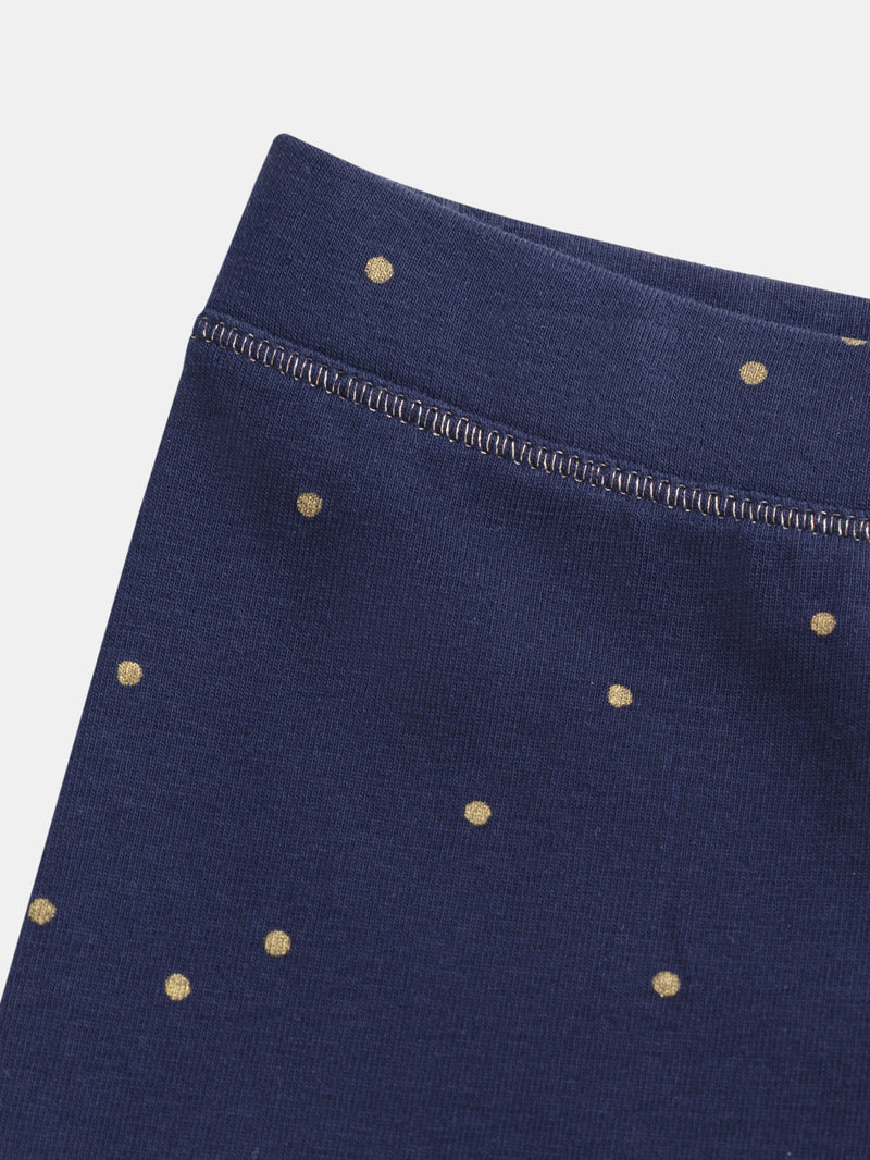 Legging bleu marine a poids pour fille