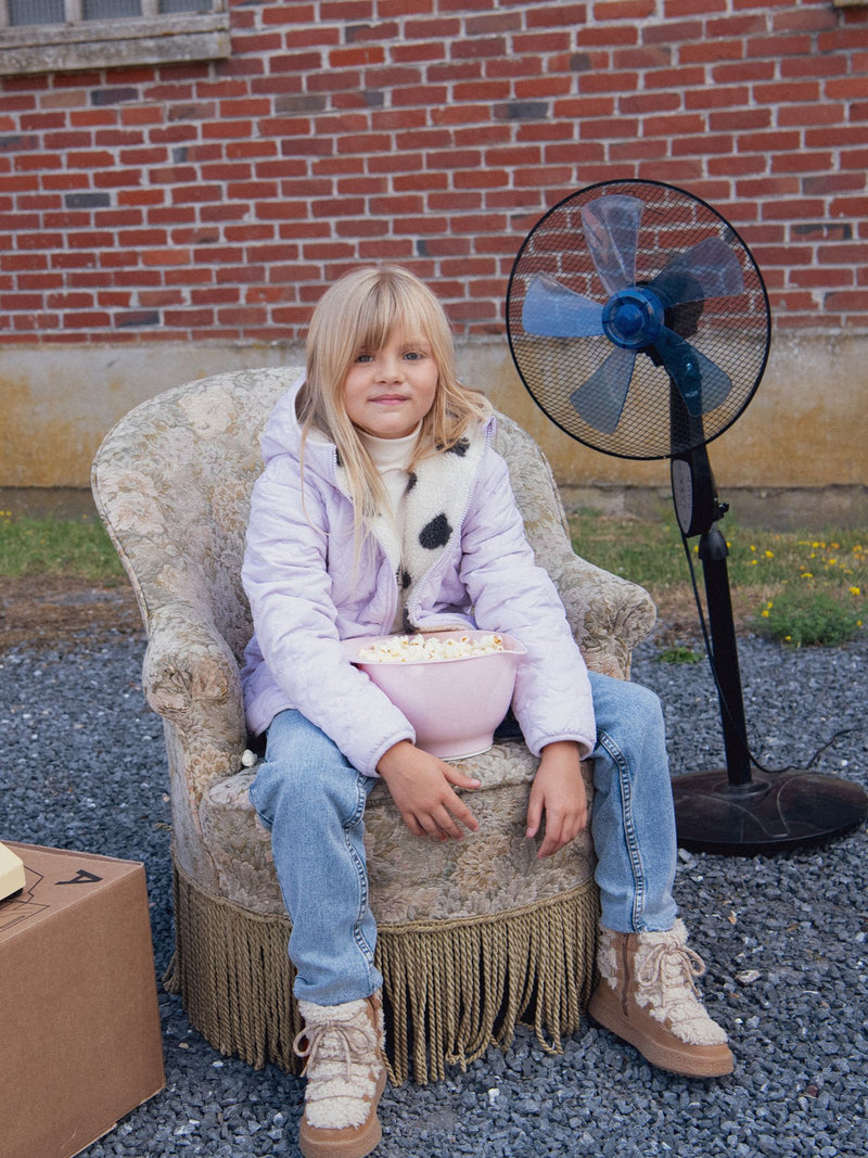 Blouson réversible imprimé coeur pour fille