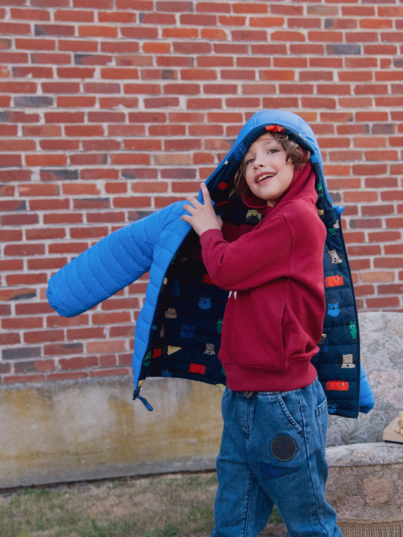 Blouson réversible imprimé têtes de chien pour graçon