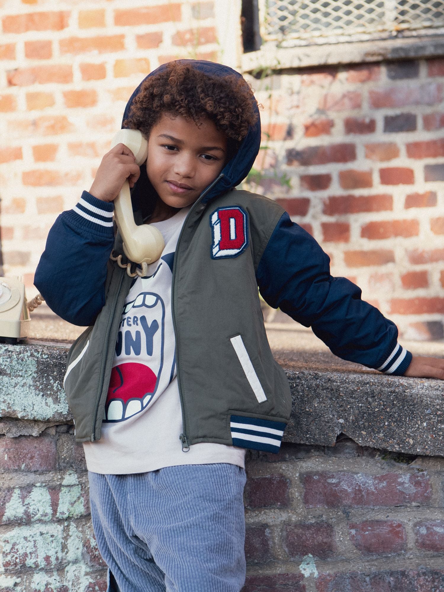 Blouson colorblock à capuche pour garçon