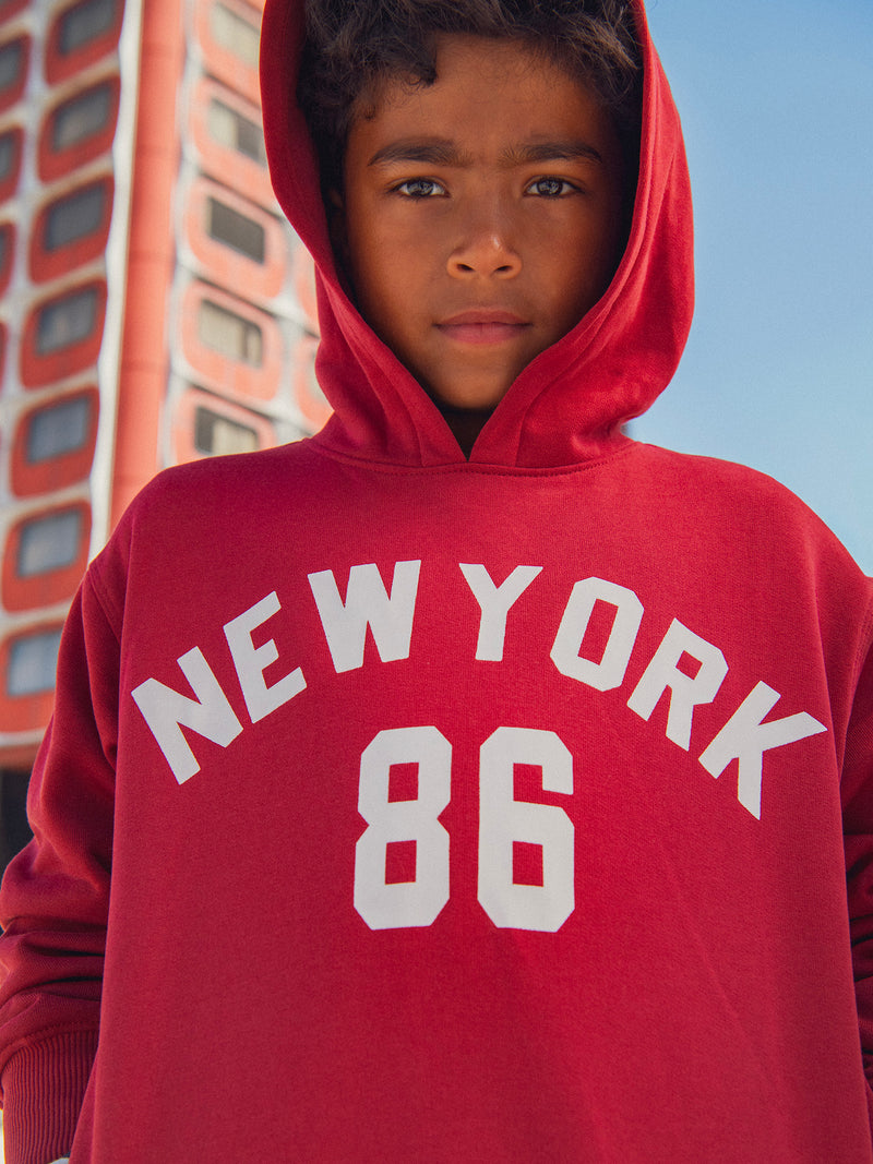 Haute de jogging rouge à capuche pour garçon