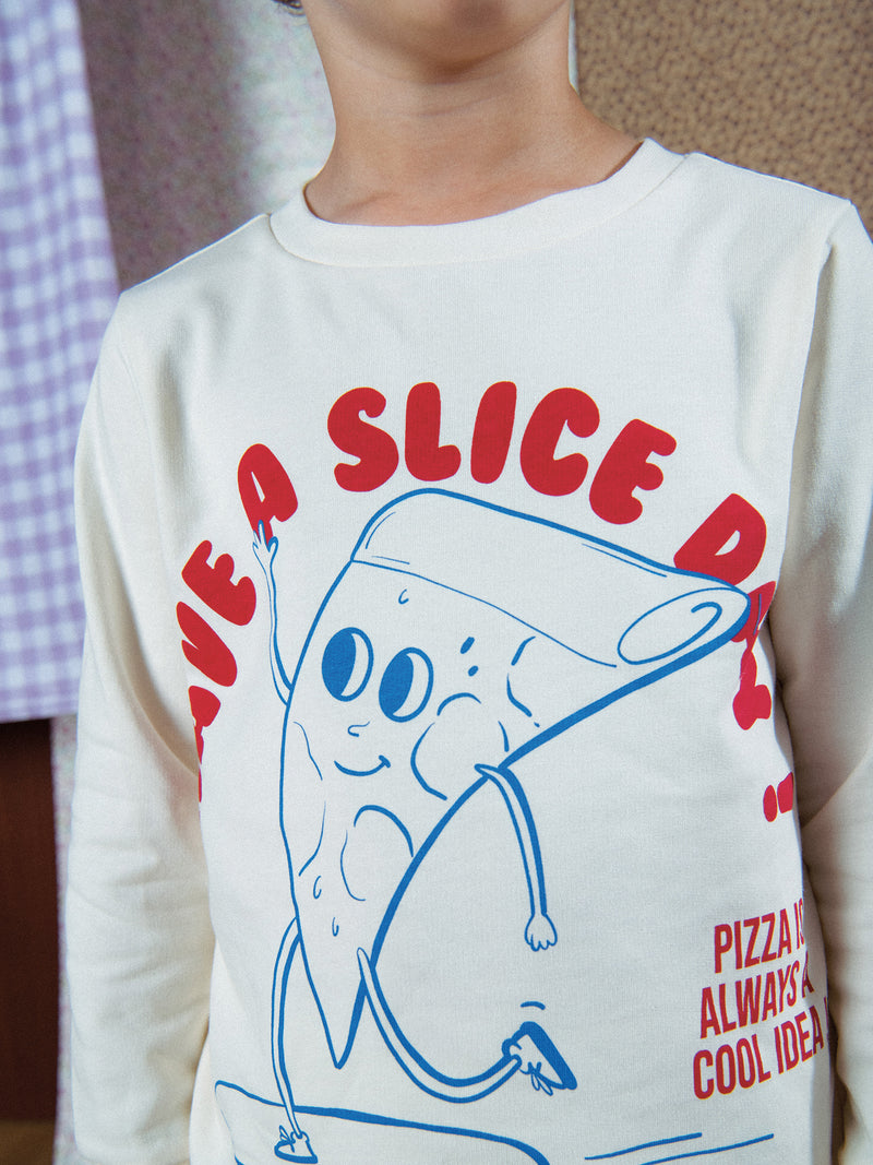 Pyjama 2 pièces en molleton imprimé "Have a Slice Day! " pour enfant garçon