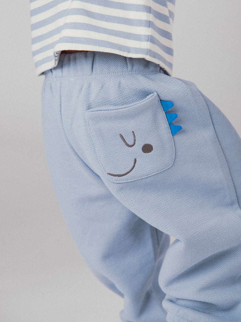 Pantalon de jogging bleu en molleton pour bébé garçon