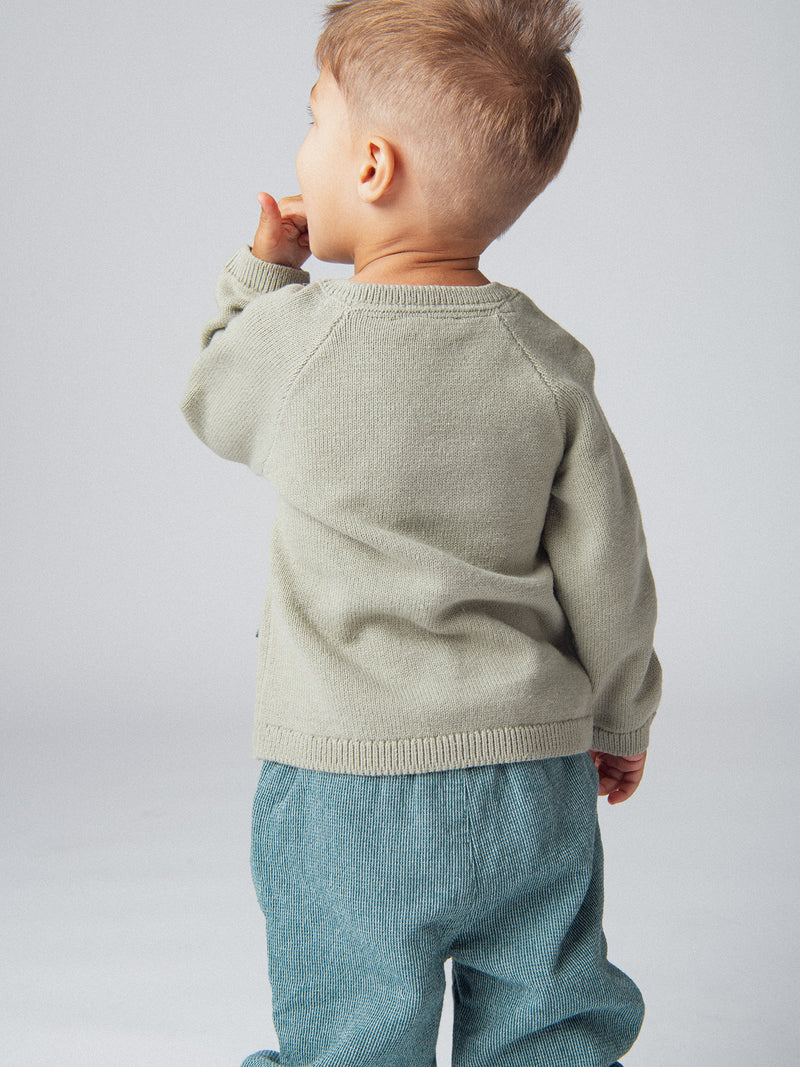 Pullover vert "Wild Campus" pour bébé garçon