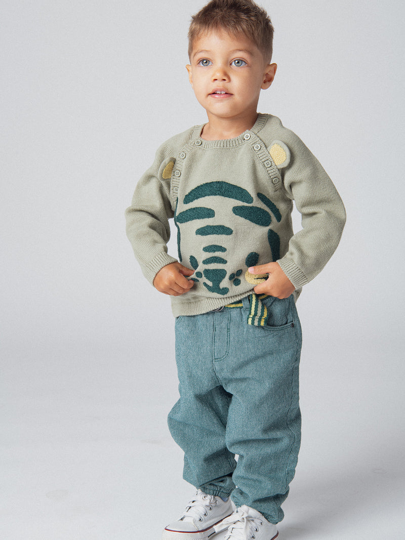 Pullover vert "Wild Campus" pour bébé garçon
