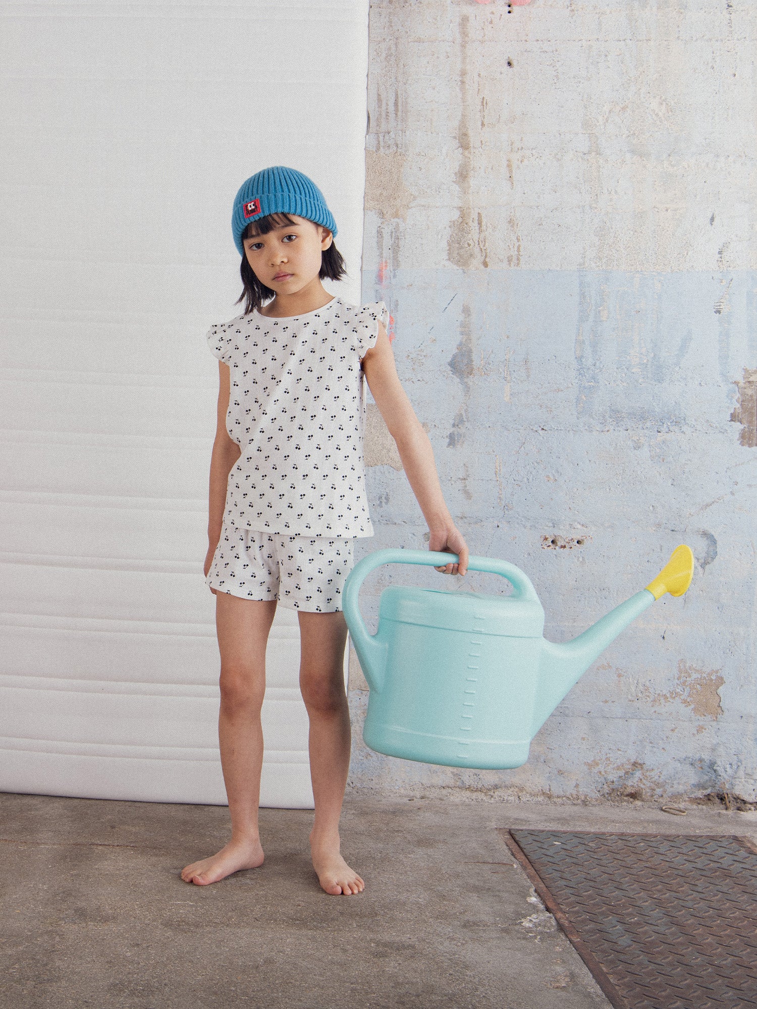 Pyjama court  imprimé "CERISE" pour enfant fille