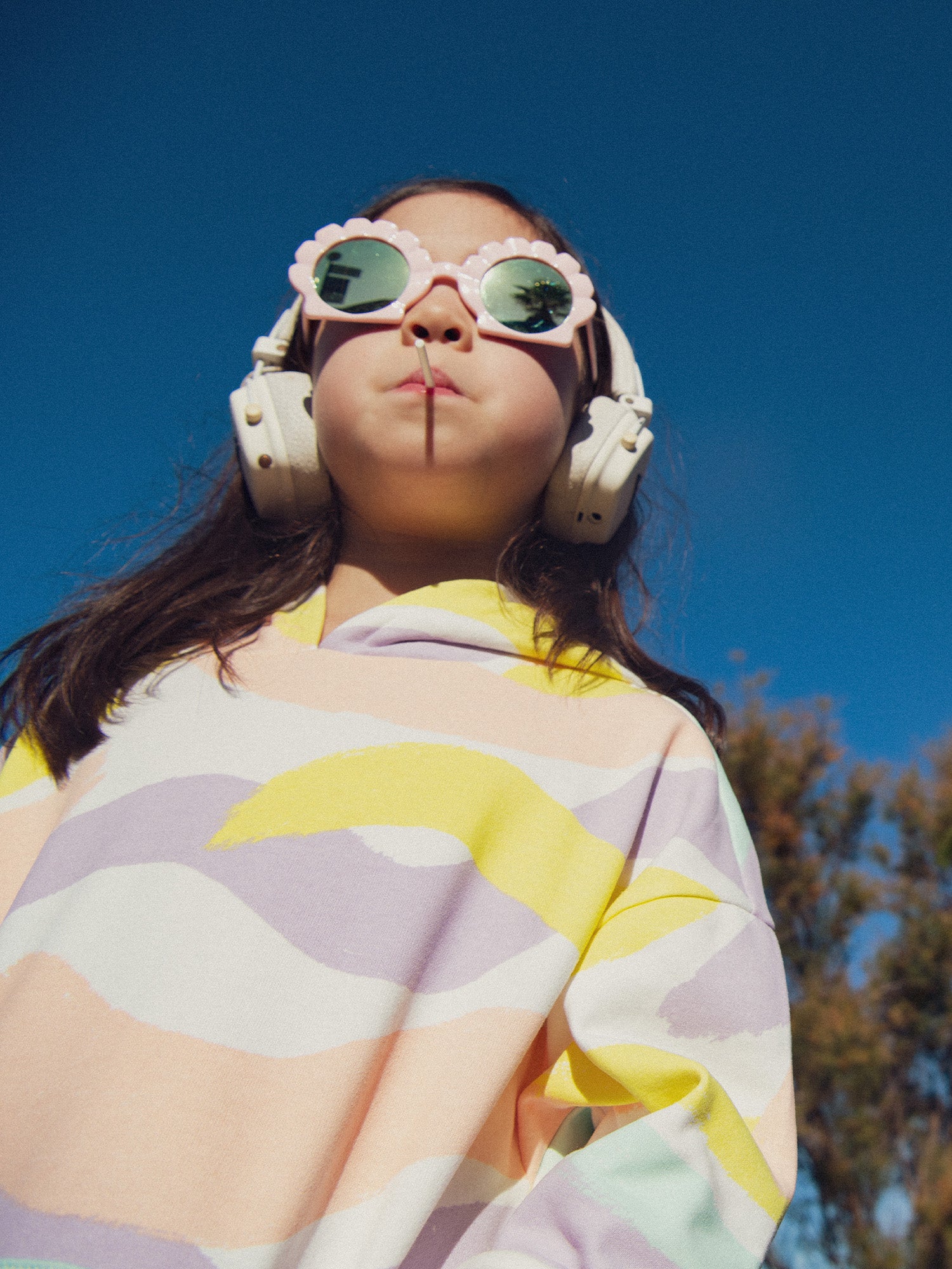 Robe sweat imprimé coloré pour fille