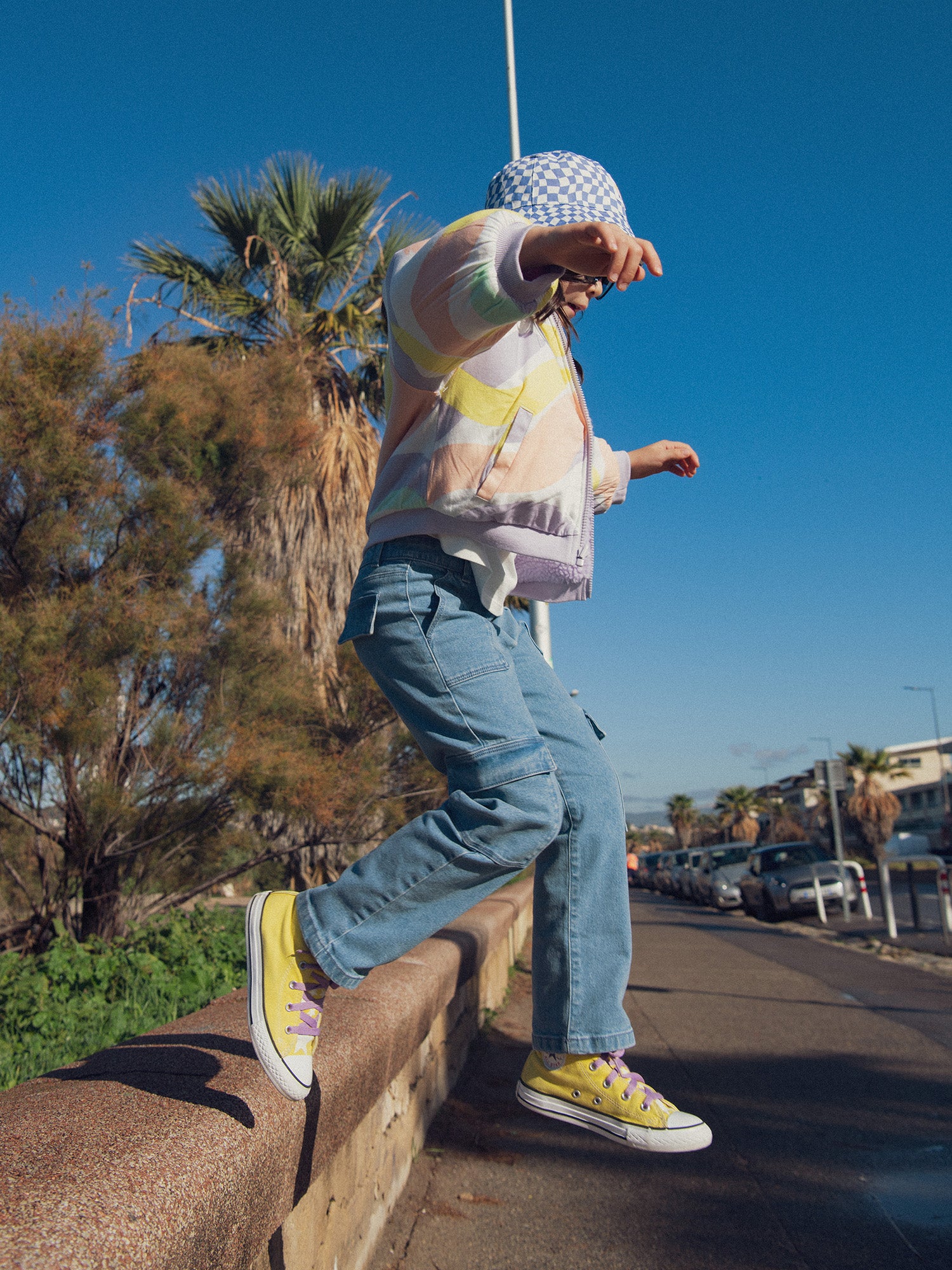 Pantalon cargo en denim pour fille