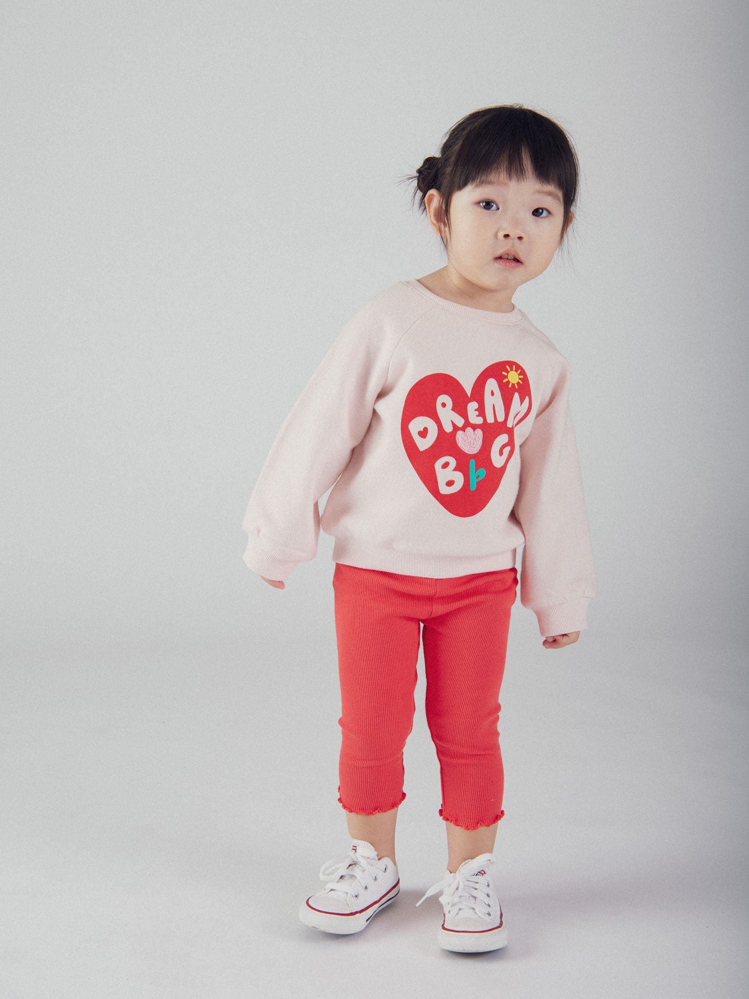 Ensemble motif cœur pour bébé fille