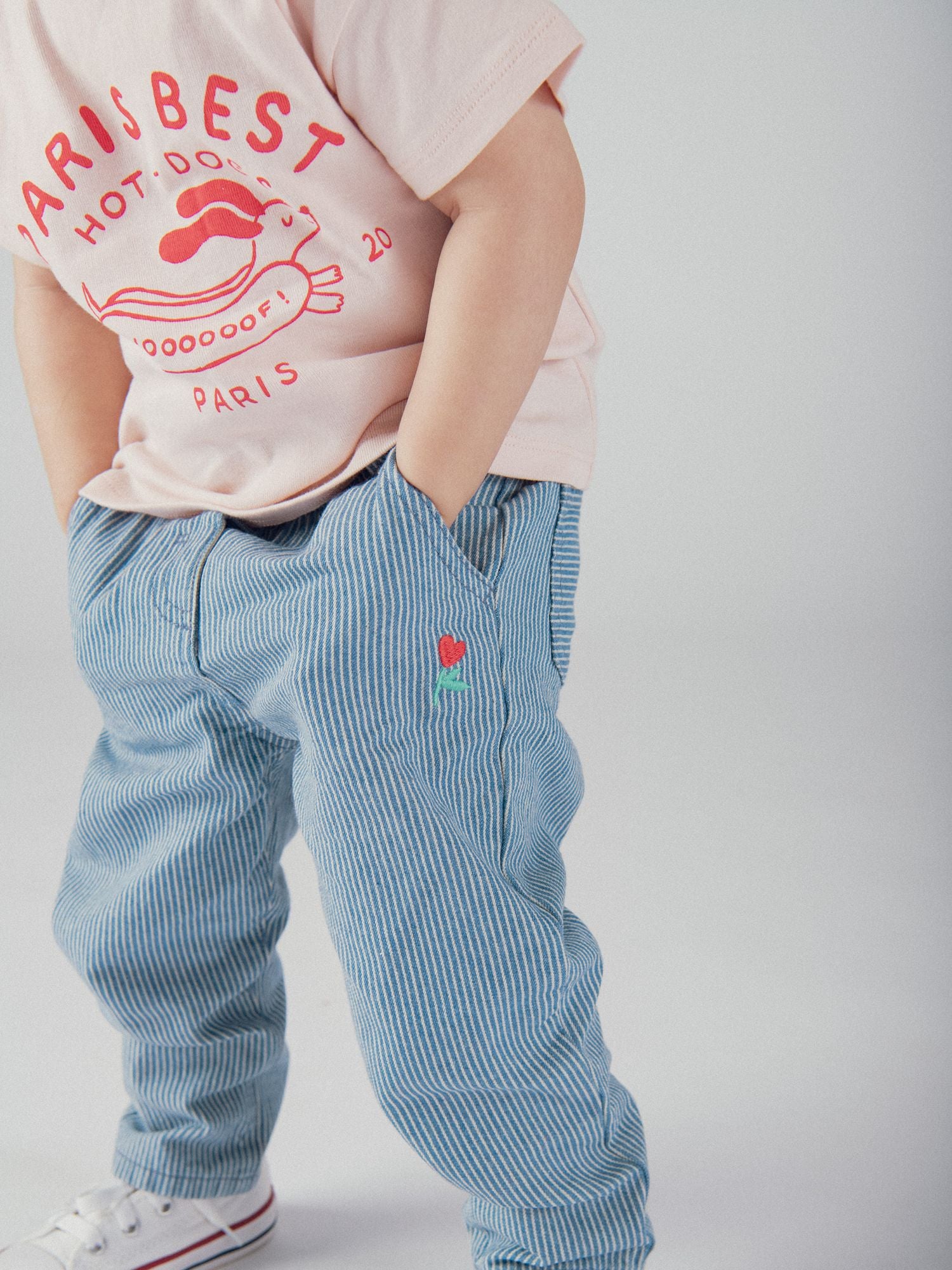 T-shirt rose motif "Paris Hot-Dogs" pour bébé fille