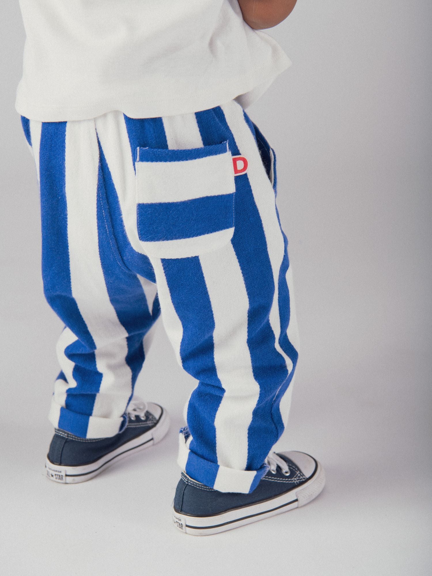 Pantalon à rayure bleue et blanche pour bébé garçon