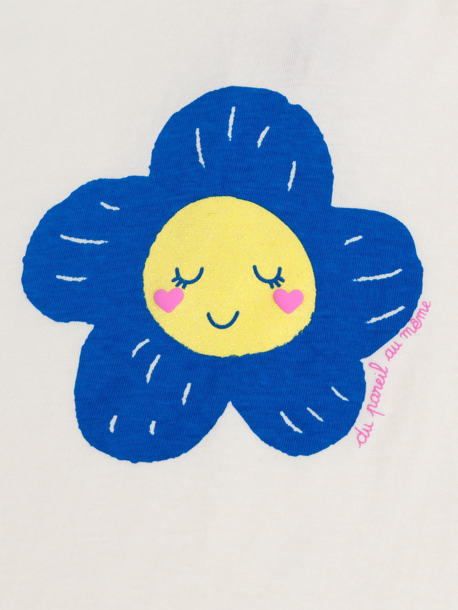 Tee-shirt écru à motif fleur pour bébé fille
