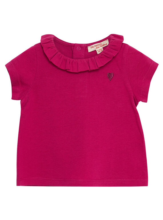 Brassiere manches courtes fushia layette fille JIJOBRA9 / 20SG09T2BRA310
