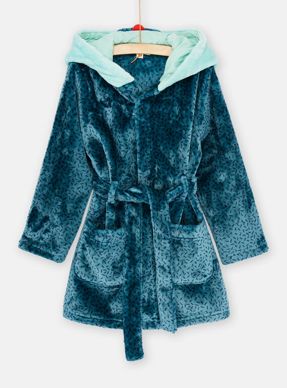 Robe de chambre bleue à capuche SEGOROBKOA / 23WH1251RDC716