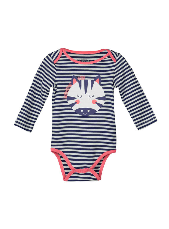 Body rayé manches longues fille FEFIBODZEB / 19SH1355BDL099