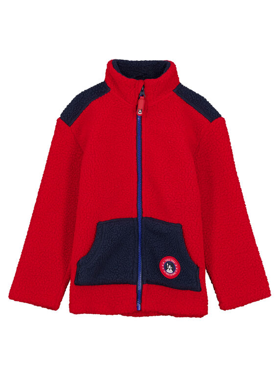 Gilet  Polaire Moumouté Rouge et Marine GOTRIGIL / 19W902J1GIL050