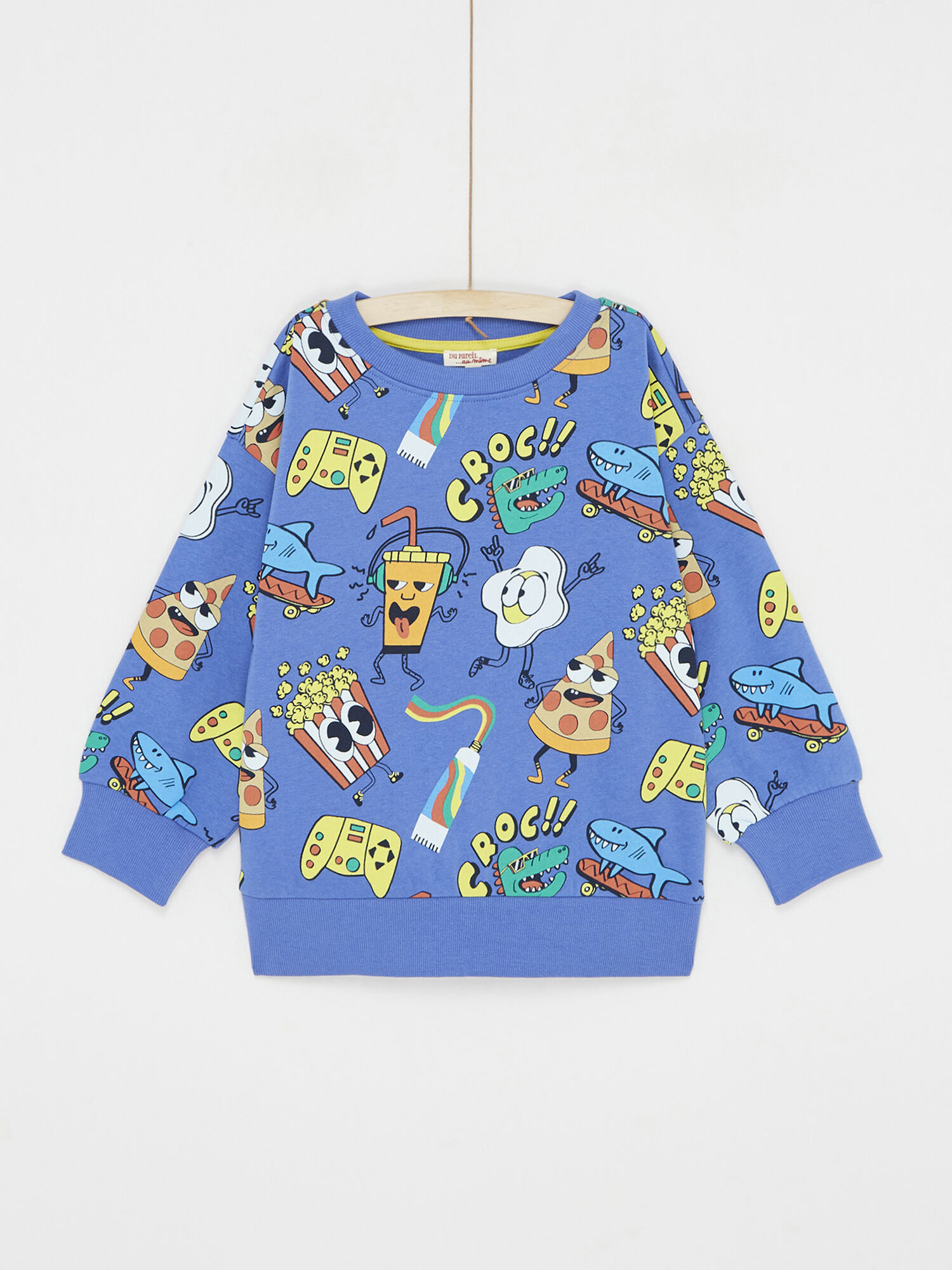 Sweat bleu imprime pour garcon Pull Sweat Gilet DPAM