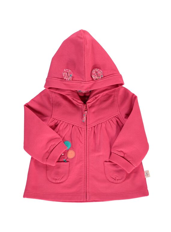 Gilet de jogging à capuche bébé fille CIJOJOH2 / 18SG09R2JGHF503