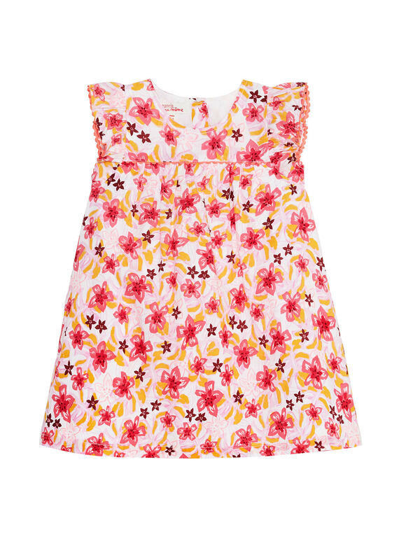 Robe imprimée fleuri bébé fille JIDUROB2 / 20SG09O3ROB001