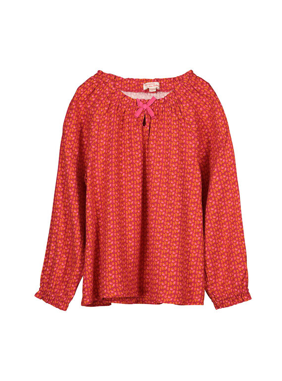 Blouse col élastiqué fille FABACHEM / 19S90161CHE099