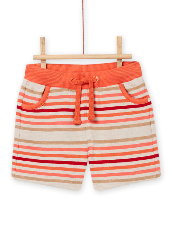 Short à rayures écru bébé garçon NUFLABER2 / 22SG10R1BER009