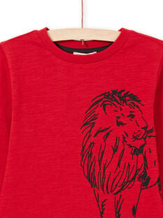 T-shirt rouge enfant garçon MOJOTEE7 / 21W902N2TML505