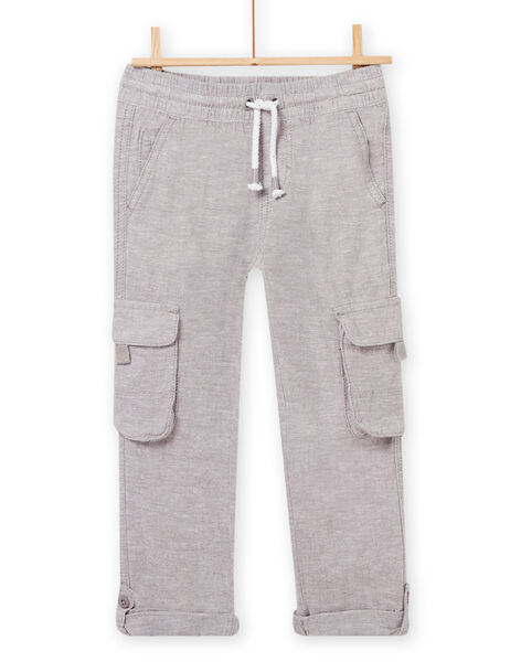 Pantalon gris de lin enfant garçon NOHOPAN / 22S902T2BERJ907