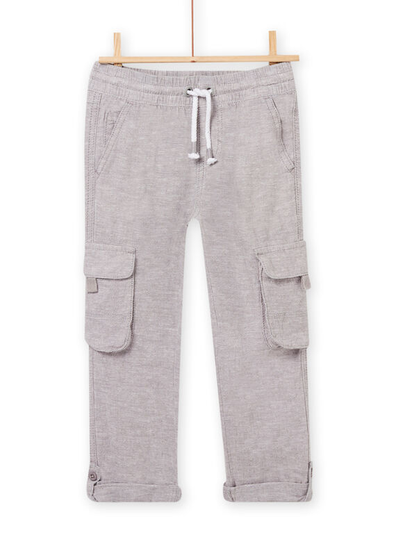 Pantalon gris de lin enfant garçon NOHOPAN / 22S902T2BERJ907