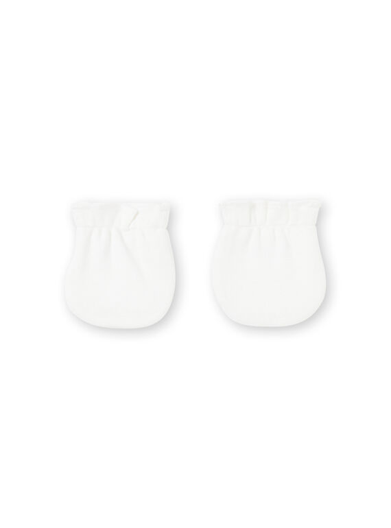 Moufles de naissance écrues mixte MOU1GAN / 21WF4241GAN001