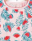 Chemise de nuit rose à imprimé pastèque enfant fille NEFACHUWAT / 22SH11H2CHND328
