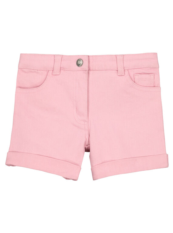 Short basique rose fille FAJOSHORT5 / 19S901G4D30D303
