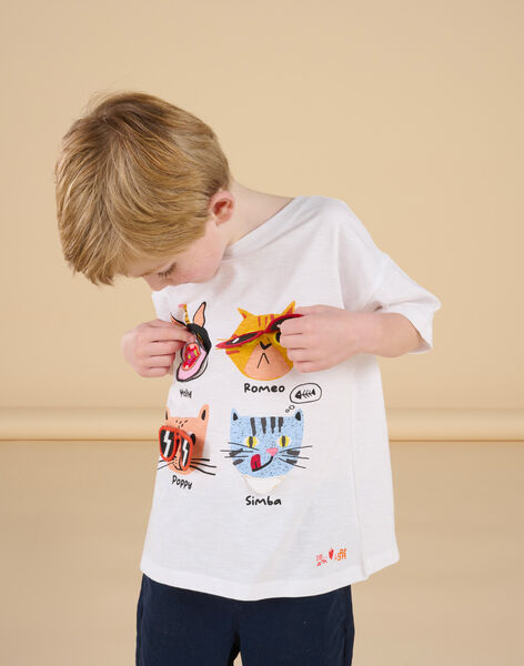 T-shirt à manches courtes à motif chats - Mixte ROSPATI5 / 23S902P5TMC000