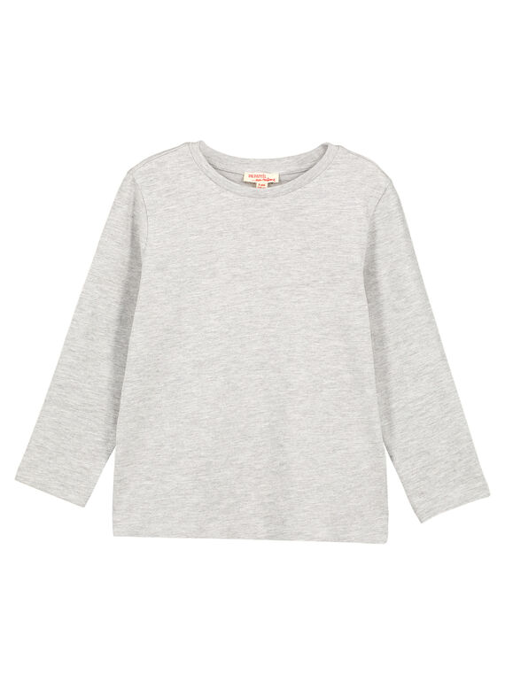 Tshirt Uni GRIS CHINE Manches longues GOESTEE3 / 19W902U2D32J922