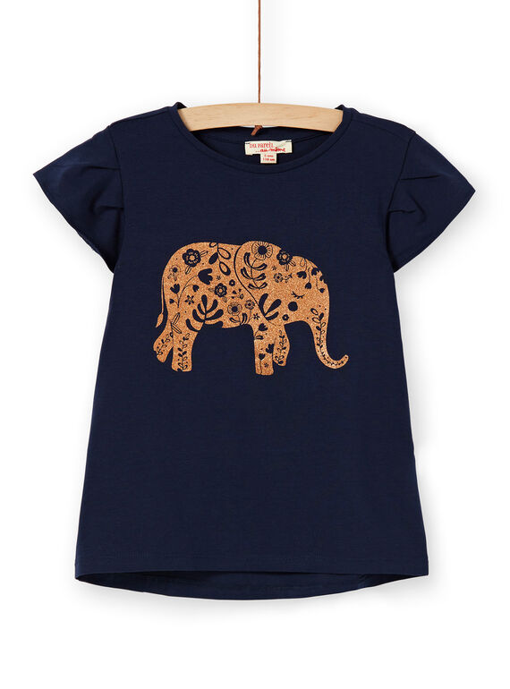 Tee Shirt Manches Courtes Bleu nuit LAJOTI4 / 21S90131D31C205