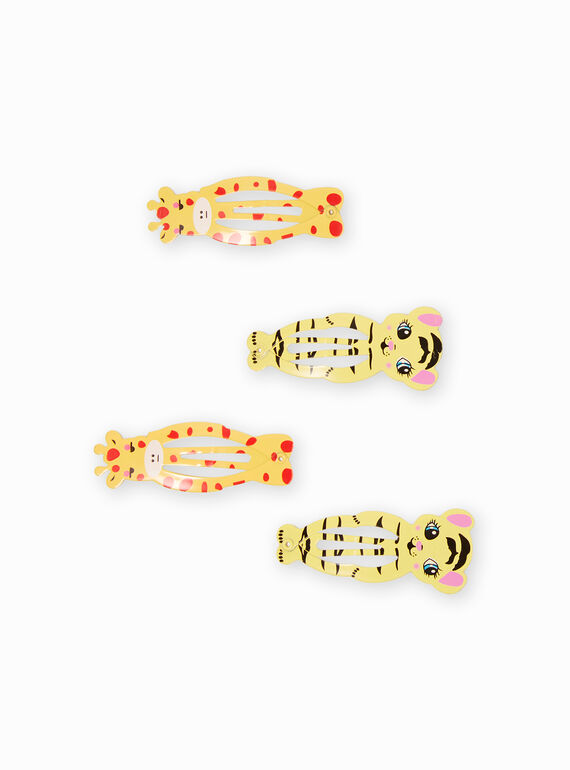 Lot de 4 barettes assorties aimaux enfant fille MYAJOCLIC5 / 21WI01S5BRT957