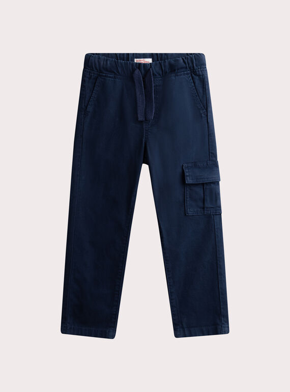 Pantalon bleu coupe cargo WOJOPANTA1 / 25S902K3PAN705