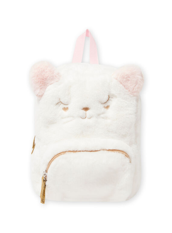 Sac à dos chat rose en fausse fourrure bébé fille MYICLASAC / 21WI09G1BES001